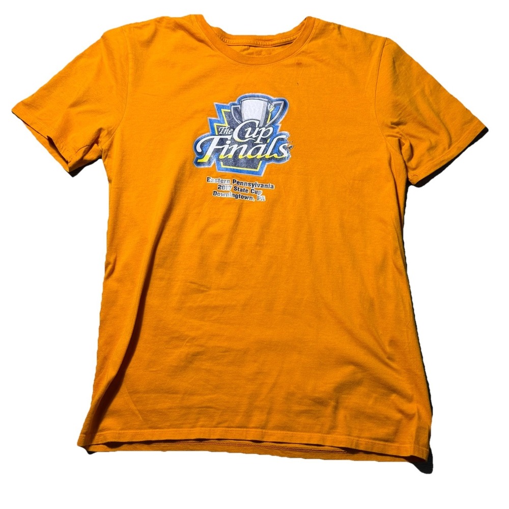 Nike The Cup Finals 2017 State Cup Soccer T Shirt Mens Medium Orange